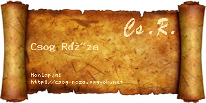 Csog Róza névjegykártya